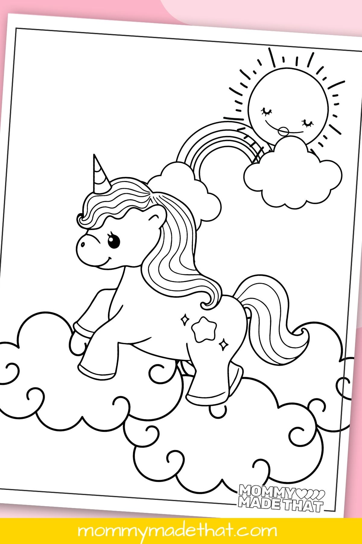 rainbow unicorn coloring pages
