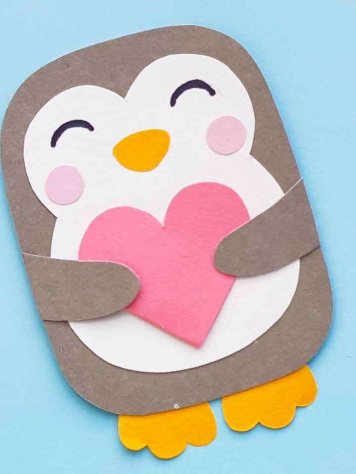 Valentine penguin craft