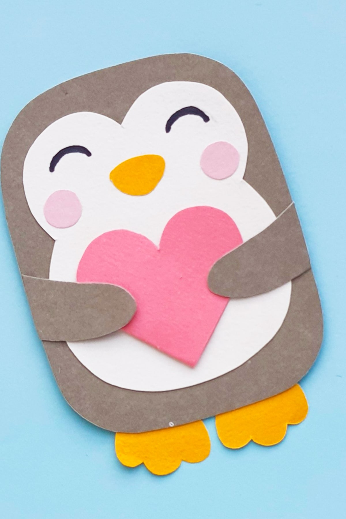 Penguin Valentine Craft (With Free Printable Template)