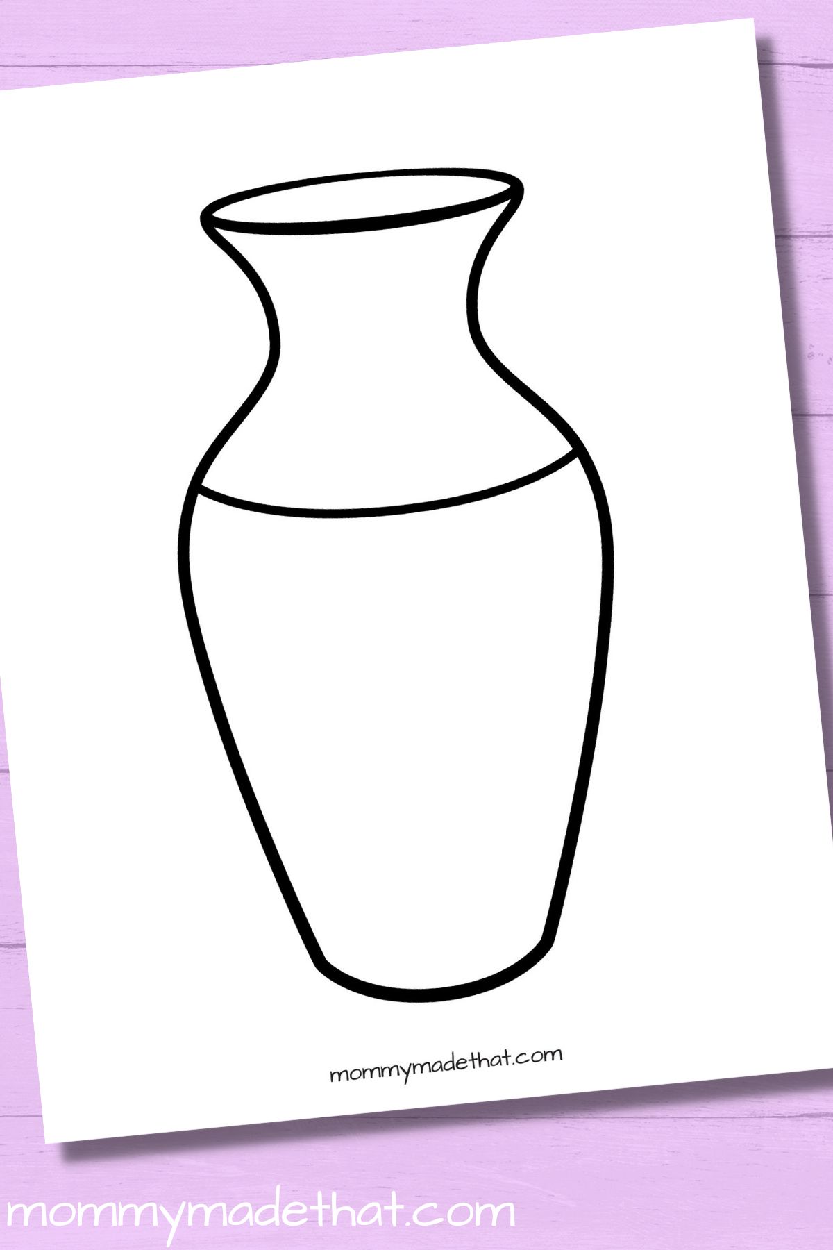 large vase template