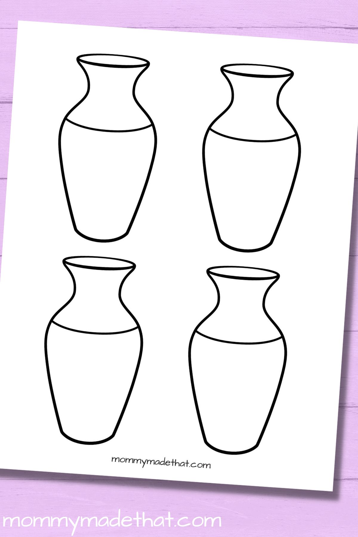 vase cut out printable