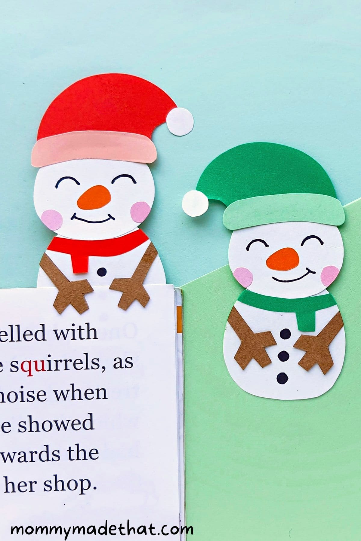 winter crafts for kids bookmarks