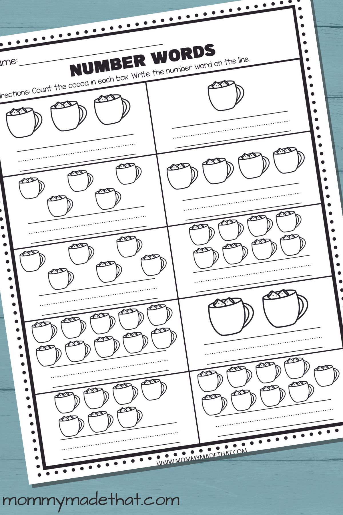 winter preschool math worksheets