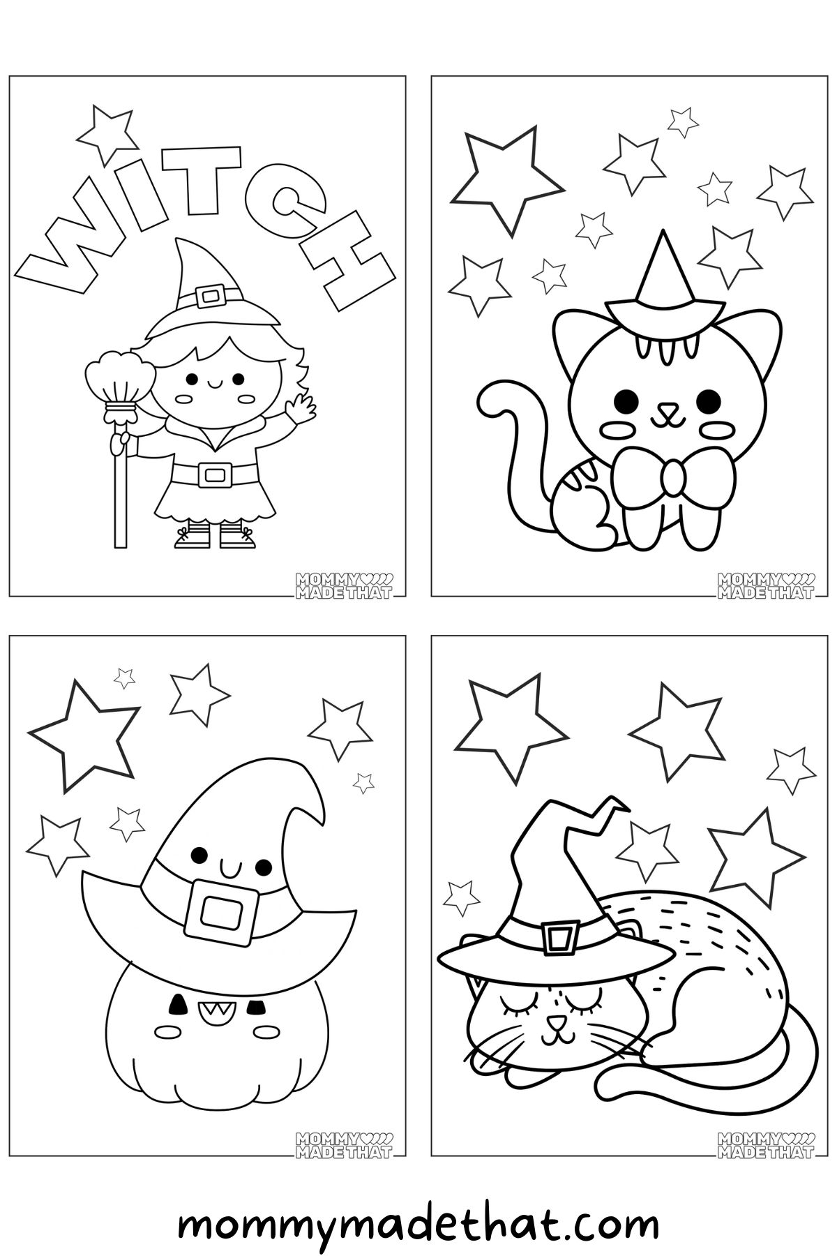 witch coloring pages