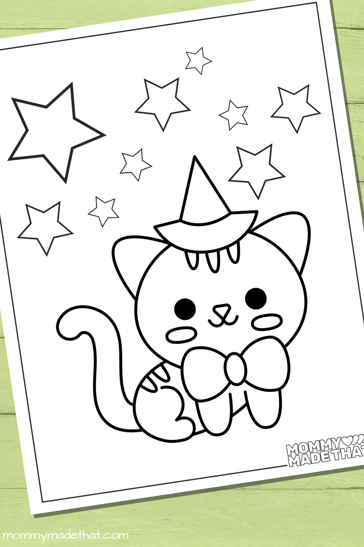 witch cat coloring pages