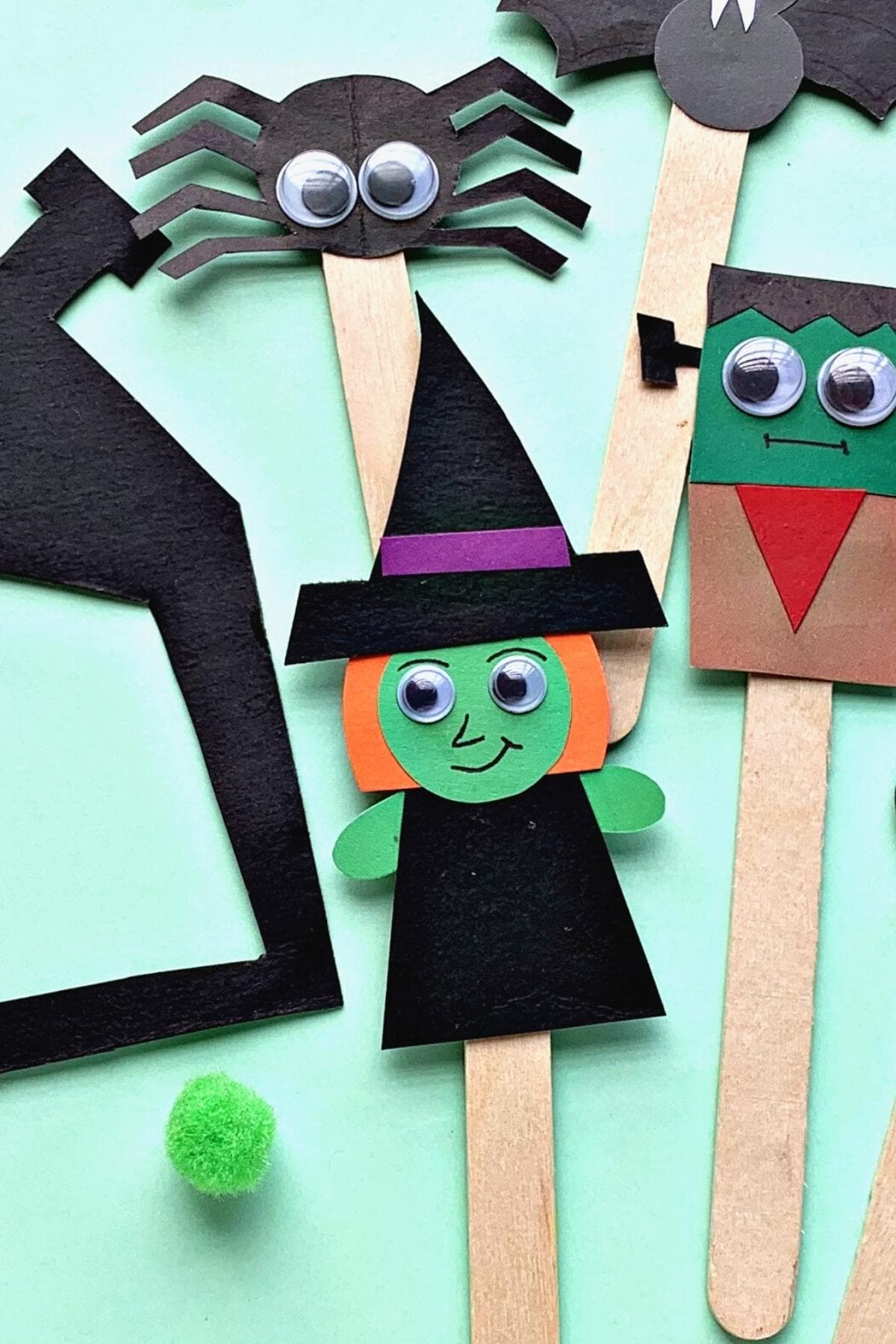 paper witch puppet craft