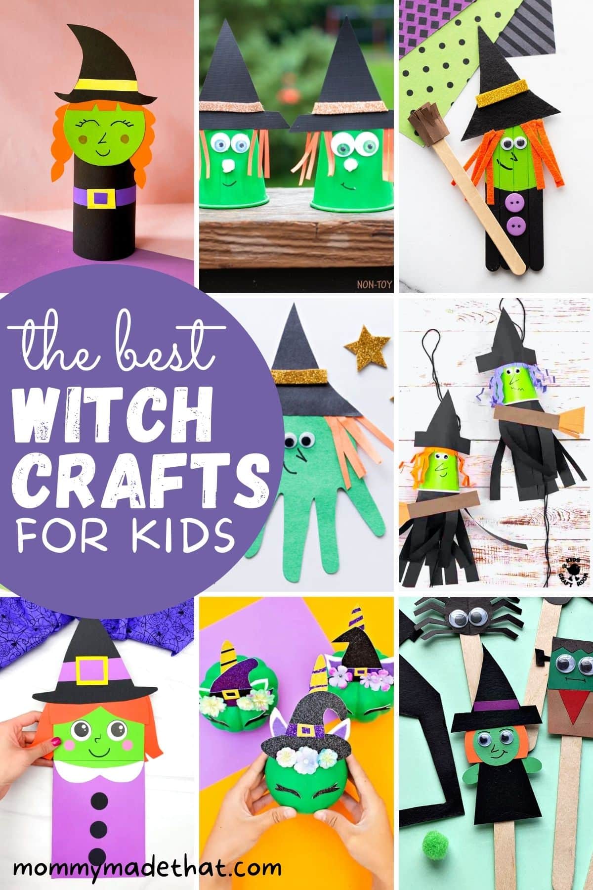 Easy Popsicle Stick Witch Craft Idea for Kids - Play Party Plan