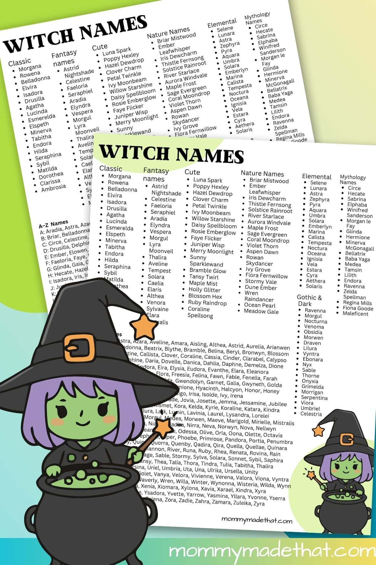 Witch names.