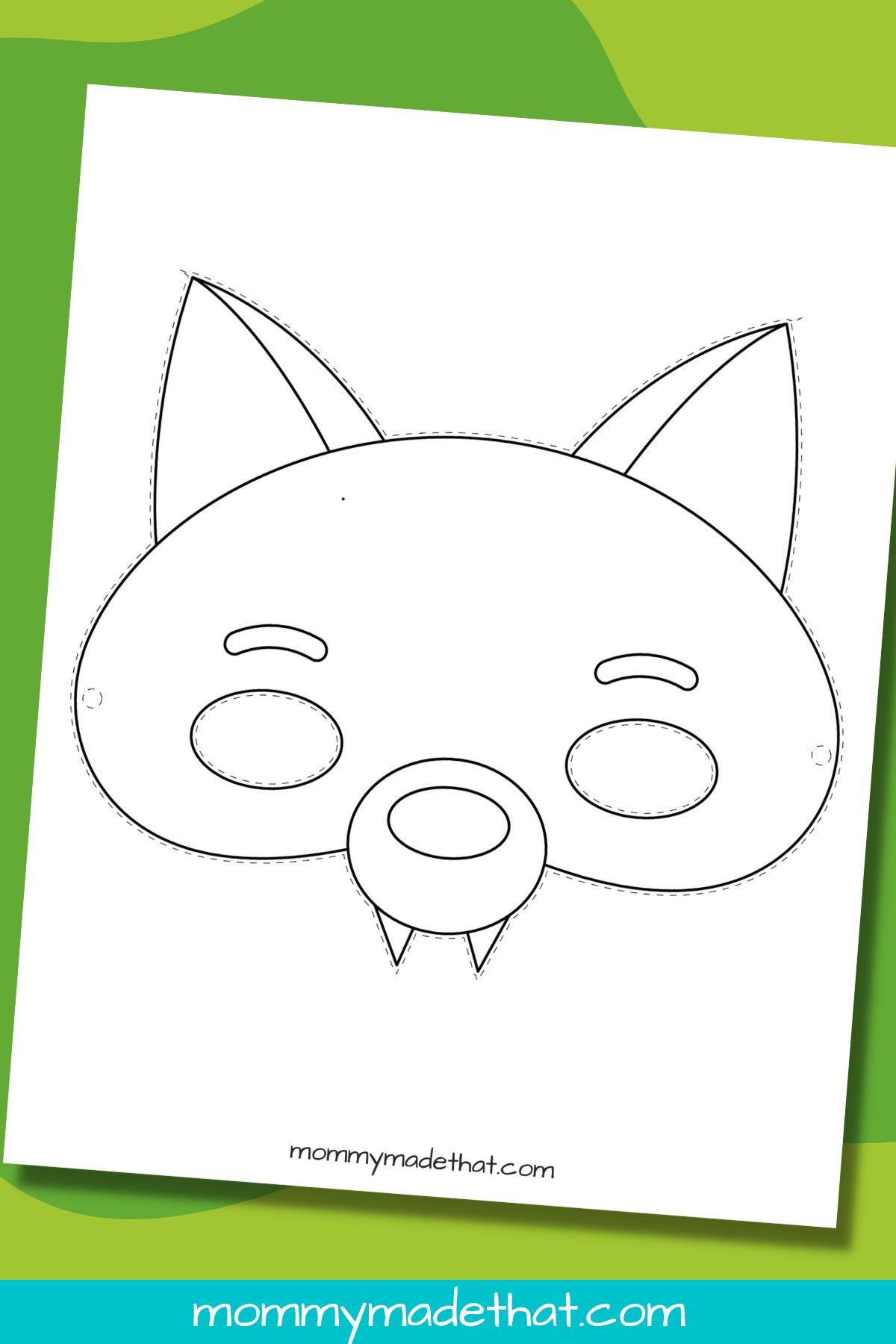 printable wolf mask template