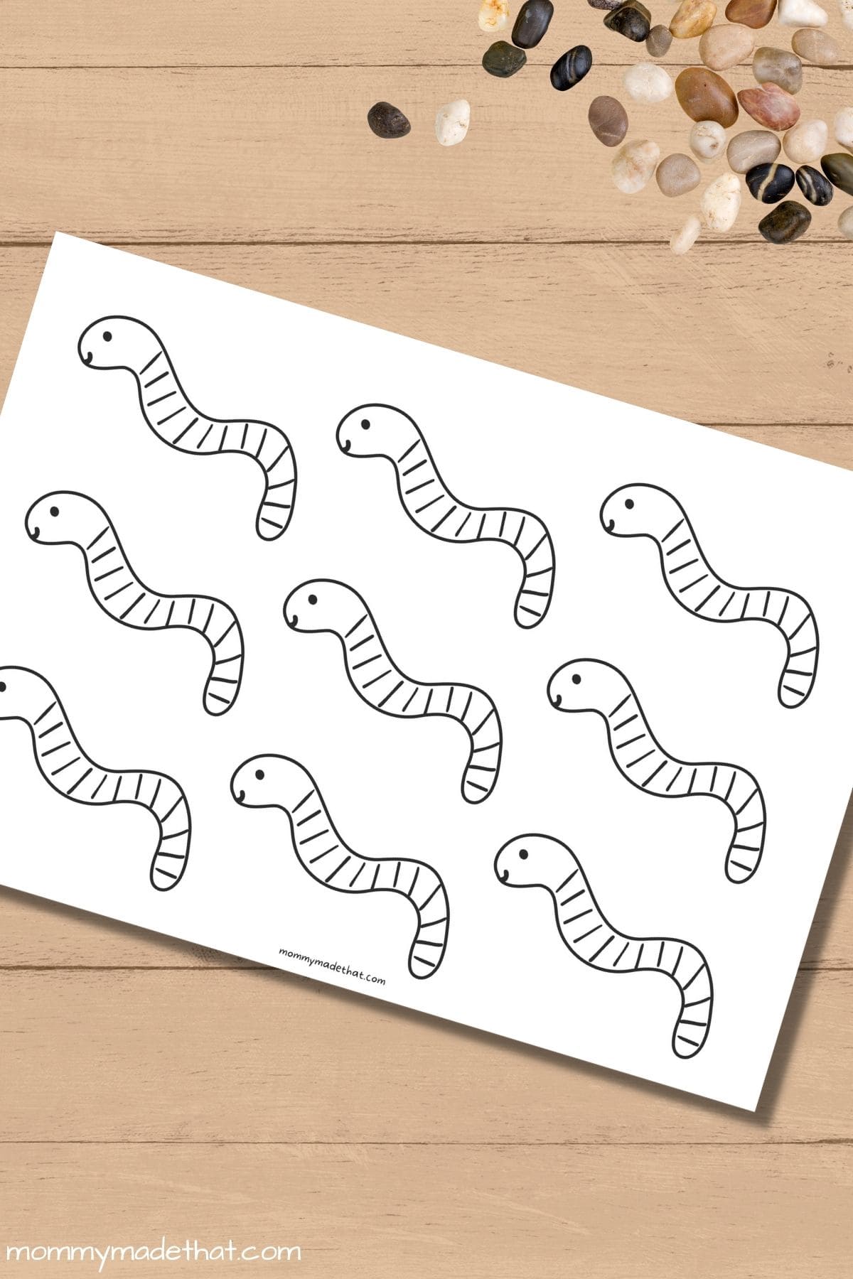 worm template outlines